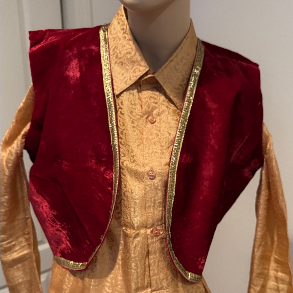 Brand New Women’s/Kids Punjabi Red Velvet Vest